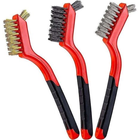 3er-set Metallbürsten, Kleine Metallbürsten Zum Entfernen Von Rost, Schmutz Und Farbe Sowie Zur Reinigung Schwer Zugänglicher Stellen Für Eine Gründliche Reinigung.