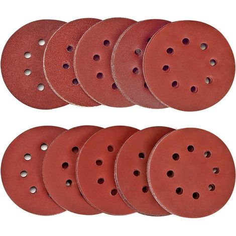 Satz Von 100 Schleifscheiben 40/80/120/180/320/400/600/800/1500/2000, Größe 125 Mm, Ideal Zum Schleifen/polieren/entrosten