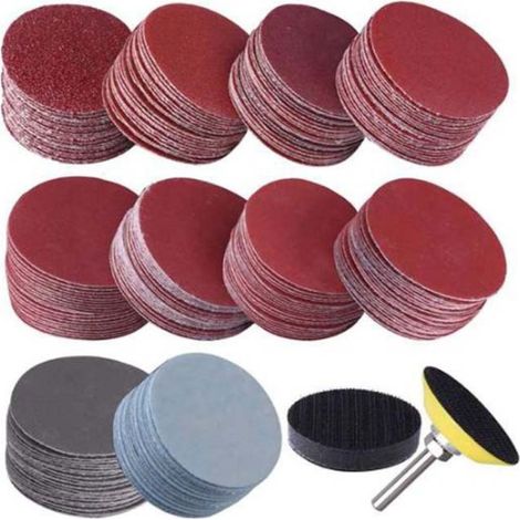 Set Aus 303 Schleifscheiben, 50 Mm (2 Zoll), Körnung 40-2000, Mit Drehbarem Werkzeug Für 2-zoll-polierschwamm