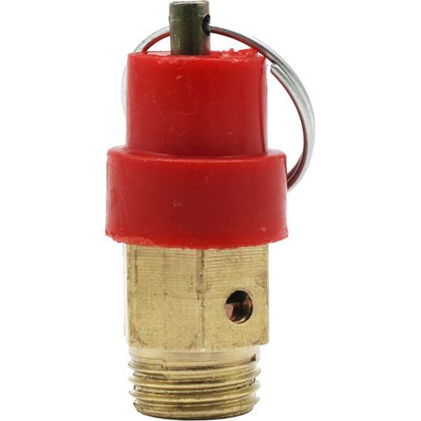 Sicherheitsventil Für Luftkompressor G1/4 Außengewinde, Druckbegrenzung 8 Kg, Messing Und Edelstahl, 1 Stück