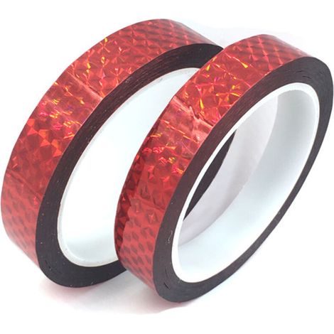 Selbstklebendes Reflektierendes Rollenband, Wasserdichtes Reflektierendes Band Für Nächtliche Sicherheitsmarkierungen Auf Straßen, Fahrradhelmen, Motorrädern Und Autos, 10 Mm X 50 M, Rot