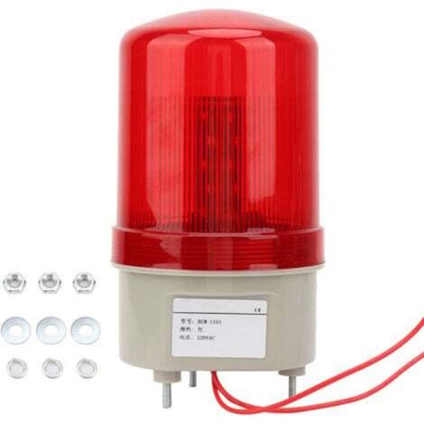 Led-blinkleuchte 220v Ac – Rotes Lichtsignal 97mm – Dreieckige Schraubbefestigung – Industrielle Warnleuchte - Lampe97mm