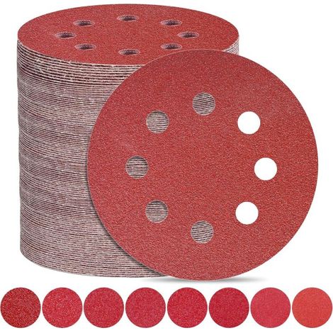 Schleifscheiben 180mm Korn 1200 Schleifpapier 100 Stück 8 Löcher Sandscheibe Für Exzenterschleifer