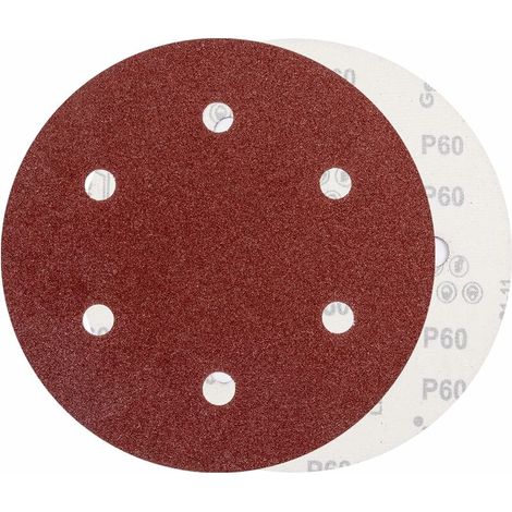 Schleifscheibe 225 Mm Korn P60 6 Löcher Selbsthaftende Scheiben, 10 Runde Schleifpapier-pads Für Trockenbauschleifer, Trockenbauschleifer, Giraffenschleifer, Wandschleifer.