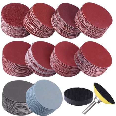 200 Stück Schleifscheiben 50mm Schleifpapier Körnung 80 180 240 320 400 600 800 1000 2000 3000 Für Schleifen Fräsen Gravieren