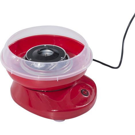 Zuckerwattemaschine Für Den Hausgebrauch, Mit Stäbchen Und Messlöffel, 18 Cm Höhe, 550 W, Ideal Für Kinderfeste, Geburtstage Und Andere Veranstaltungen, Rot.