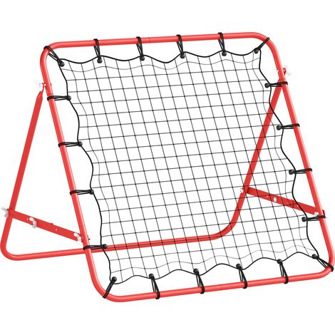 Metall-rebound-netz Mit Verstellbarem Winkel Für Sporttraining 96 X 80 X 96 Cm Rot