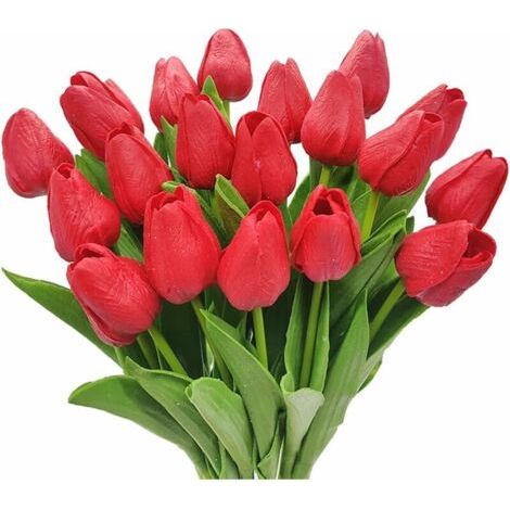 20 Künstliche Tulpen, Realistisch Anfühlend, Tulpensträuße, Künstliche Tulpenblumen, Pu-tulpen, Blumen Für Zuhause, Tischdekoration, Hochzeitsdekoration, Fliti