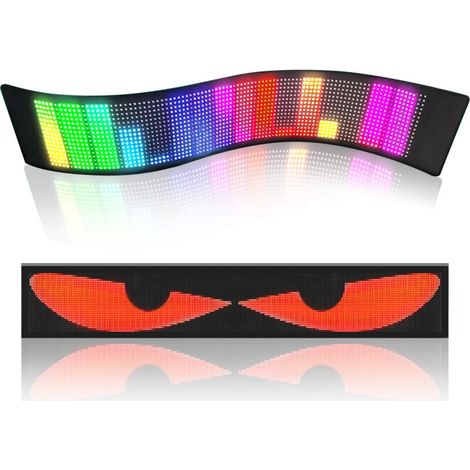Dynamischer Leuchtender Aufkleber Für Die Hintere Autoscheibe, Flexibles Led-display, Teufelsauge 70173mm