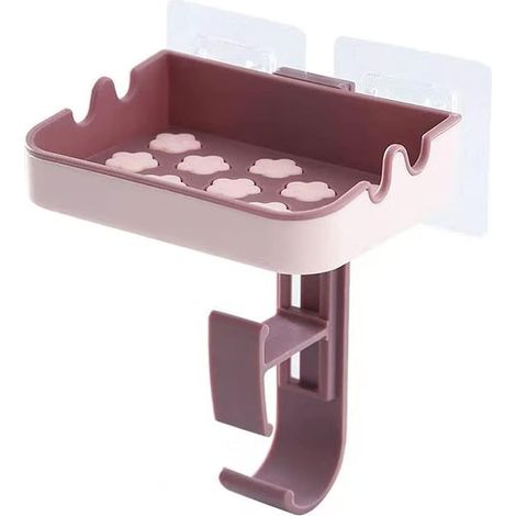 Seifenspender Seifenkasten Wandmontierter Saugnapf-seifenkasten Einfacher Abtropfender Seifenkasten Für Badezimmer Und Toilette (farbe: Rot)