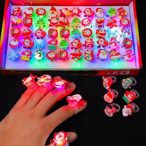 4er-set Leuchtende Led-fingerringe, Ideal Für Kindergeburtstage, Musikfestivals Oder Weihnachten.