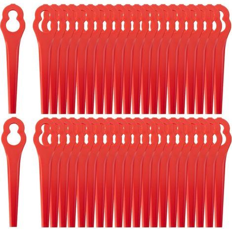 Set Von 100 Ersatzklingen Kompatibel Mit Kabellosem Rasentrimmer - Kunststoffklinge Für Freischneider