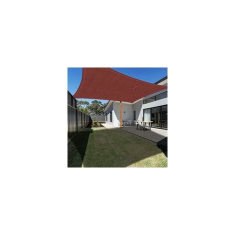 Rechteckiges Sonnensegel 3x4m In Ziegelrot, Wasserdichtes Uv-schutz-vordach Für Garten, Terrasse, Außenbereich, Patio Und Pool Mit Kostenlosem Seil