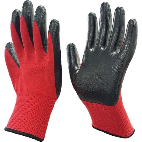 12er-pack Arbeitsschutzhandschuhe, 23 Cm Dicke Nylonhandschuhe, Verschleißfest Und Rutschfest