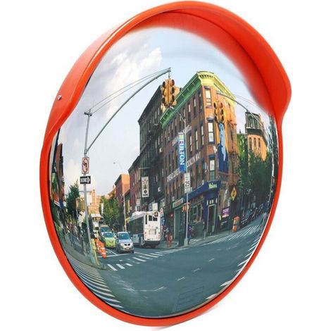 Konvexer Verkehrsspiegel 60 Cm – 160° Sichtfeld – Aus Uv-beständigem Polycarbonat – Inklusive Schnellmontage