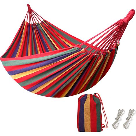 Hängematten Hängematte Stoff 200x150 Cm Hängematte Garten Außen Für Garten Und Innenraum Stoffhängematte Rot