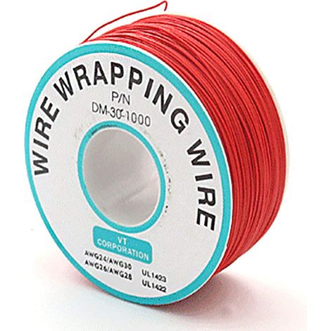 250 M Rotes Isolierkabel, Verzinntes Kupfer-testwickeldraht, Massiver Draht 30 Awg 0,25 Mm Für Laptop