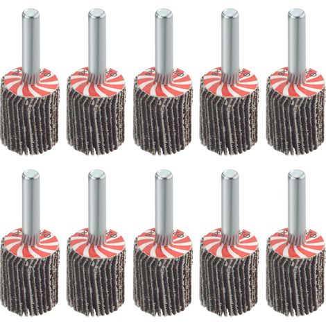 10 Stück 20×25mm Lamellenscheiben Mit 6mm Schaft, Lamellenscheiben-set, Körnung 80
