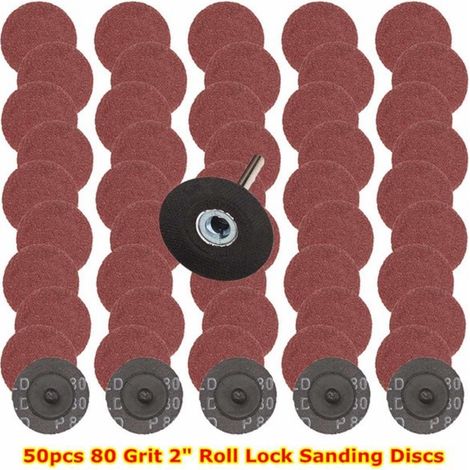 Schleifscheiben Für Schleifmaschine, 50 Stück Schleifscheiben, 50mm Schleifscheiben, Schleifpapier, Körnung 80 Zum Polieren Und Entrosten