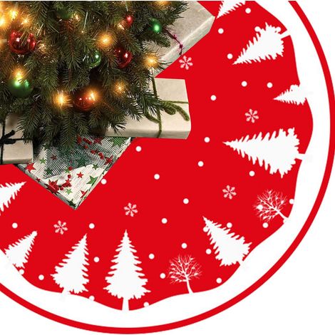 Weihnachtsbaumrock 120 Cm, Runder Weihnachtsbaumrock, Weihnachtsbaum-fußabdeckung, Weihnachtsbaum-fußdecke, Weihnachtsbaum-teppich Für Weihnachtsdekoration