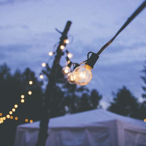 Lichterkette Mit 25 Glühbirnen, Warmweiß, Wasserdicht, Dekoration Für Außen- Und Innenbereich, Geeignet Für Hochzeit, Geburtstag, Zimmer Und Garten