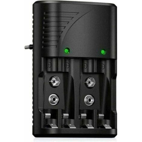 Universelles Ladegerät Für Aa/aaa/9v, Schnellladegerät 6802 Für Wiederaufladbare Nimh-aa/aaa- Oder 9v-batterien, Mit Led-anzeige Und Weltweiter Spannung.