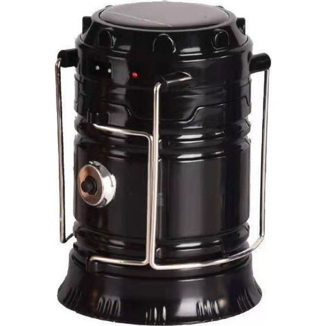 Tragbare Campinglampe, Schwarz, 9913,5 Cm, 1 Stück, Wiederaufladbar, Wasserdicht, Wanderlaterne, Campinglampe Für Zelt.