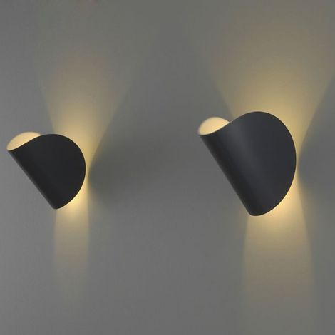 Moderne Led-wandleuchte, Schwenkbare Wandleuchte, Badezimmer-spiegelleuchte, Nachttisch-leselampe - Schwarz - Warmlicht