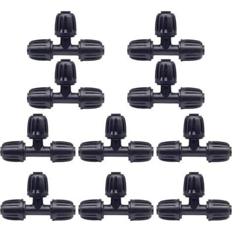 10er-set Gartenschlauchverbinder, T-stücke Aus Kunststoff, 16 Mm Bewässerungsadapter, Bewässerungszubehör Für Wasserhähne