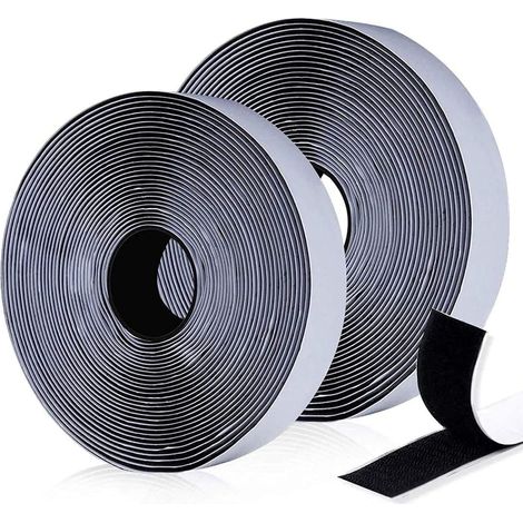 Klettband Selbstklebend, 10 M X 20 Mm Klettband Klebeband Haken- Und Schlaufenband Für Bilderrahmen Montage, Basteln, Fliegengitter Fenster