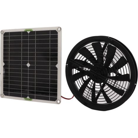 Solarbetriebener Ventilator 100w, Leistungsstarker Solarer Abluftventilator Mit Gehäuse, Kompakter Kühlventilator Für Wohnmobile, Gewächshäuser, Badezimmer
