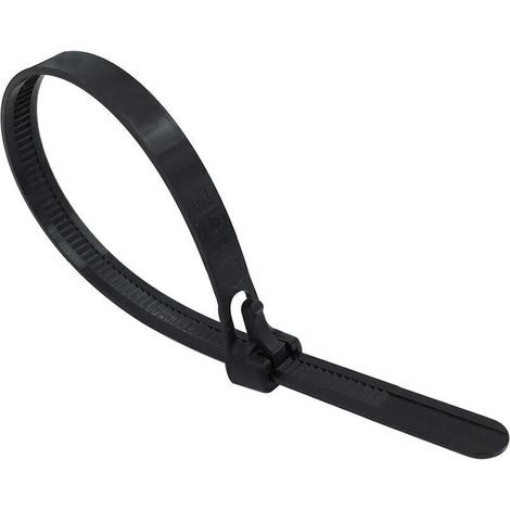 Wiederverwendbare Kunststoff-kabelbinder, 5 Mm X 200 Mm, Wiederverwendbare Kabelbinder, Nylon-kabelbinder, 150 Mm Kabelbinder, Schwarz, 100er-pack