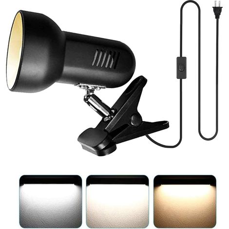 Led-klemmleuchte, 360° Drehbarer Kopf, Ultra-helle Arbeitsbeleuchtung, Schreibtischlampe Mit Klemme, 3 Farbtemperaturmodi