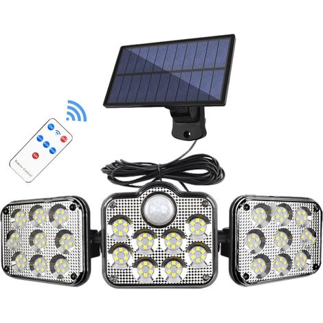 Solarbetriebene Außenleuchten, 138 Leds Mit Bewegungsmelder Und 3 Modi – Wasserdichte Solarlampen Ip65