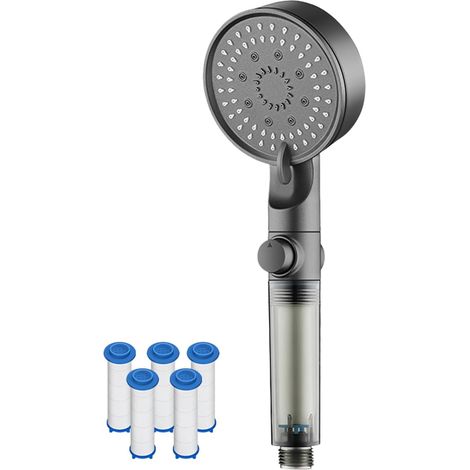 Abnehmbare Hochdruck-duschköpfe, 5-modi-hochdruck-duschkopf Mit Filter, Wassersparender Duschfilter
