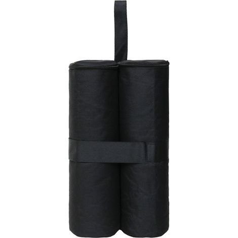 Beschwerungssäcke Für Pavillons Und Zelte - 4 X 2 Zum Befüllen - Max. 60 Kg - Garten - Partyzelt (schwarz)