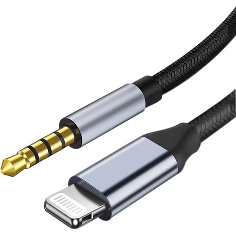 Kabel Und Adapter Für Videoüberwachung, Lightning-auf-3,5-mm-aux-audiokabel Geeignet Als Auto-audioadapterkabel Für Apple-handys, 1 Meter