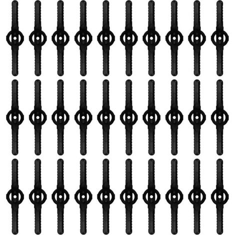 30 Stück Ersatzklingen Aus Kunststoff, Trimmerklingen, Rasenmäherklingen, Rasenmäherzubehör, Ersatzklingen Für Kabellose Trimmer - (schwarz)