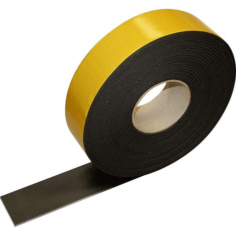 Tür- Und Fensterdichtung, Dichtungsband Aus Schaumstoff, Dichtungsband, Schwarzes Kompressionsband 50 Mm (b) X 3 Mm (t) X 10 M (l) Schwarz