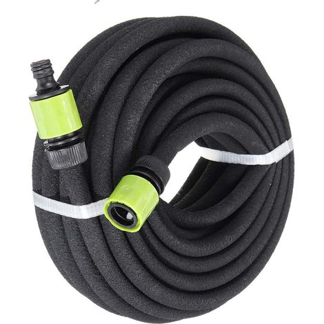 Tropfschlauch, Poröser Schlauch Zur Bewässerung Von Beeten Und Hecken, Schwarz, Kunststoff, Messing, Gummi - 8m