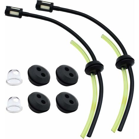 Zubehör Für Rasentrimmer, 2 Sets Universal Benzinfilter, Dichtungsdurchführung Für Kraftstoffschläuche Von Rasenmähern, Kraftstoffschlauch Tank Kraftstofffilter, Benzinschlauch Für Buschmesser