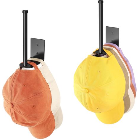 2er-set Regale Für Baseballkappen, Aufbewahrungsbox Aus Edelstahl Für Baseballkappen, Hut-aufbewahrungsorganizer, Stabiler Kleiderbügel Für Hüte