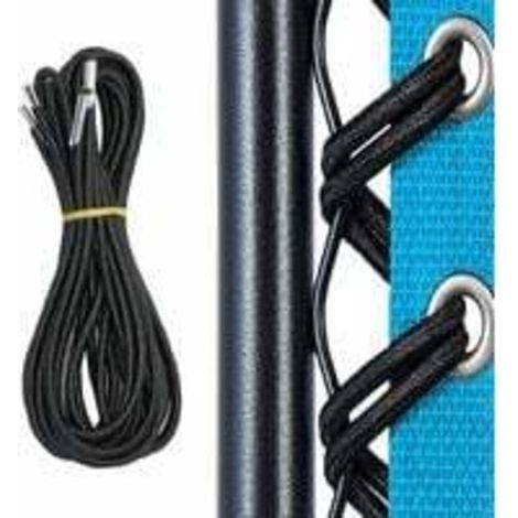Set Aus 4 Universellen Elastischen Ersatzkordeln Für Zero-gravity-stühle – Reparaturwerkzeug-kit Für Liegestühle, Gartenstühle, Sessel Und Anti-gravitations-stühle – Schwarz