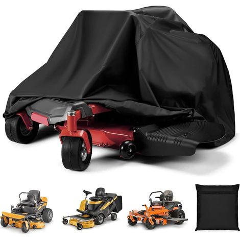 Rasenmäherabdeckung, Wasserdichte Traktorabdeckung Für Den Außenbereich, Robuster Schutz, Aufbewahrung Von Gartengeräten, Regendichte Garage-mähzubehör Für Die Gartenpflege, Schwarz, 182x111x116cm