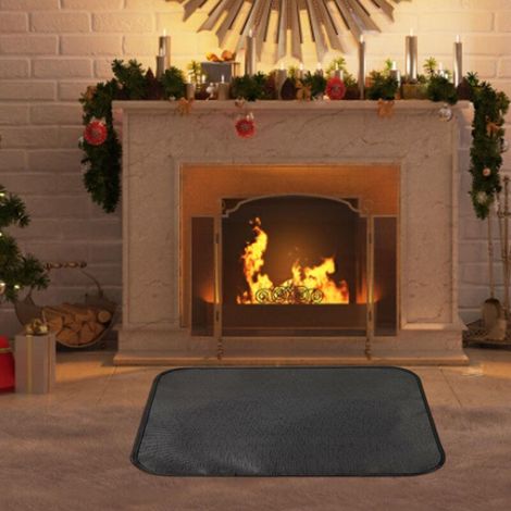 Feuerfeste Silikon-kaminmatte, Schwarz, 50 X 50 Cm, Für Boden, Kamin Und Als Feuerschutzdecke