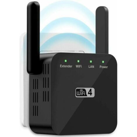 Wlan-repeater 300 Mbps, 2,4 Ghz, 1 Rj45-netzwerkanschluss, Drahtloser Internet-signalverstärker, Schwarz