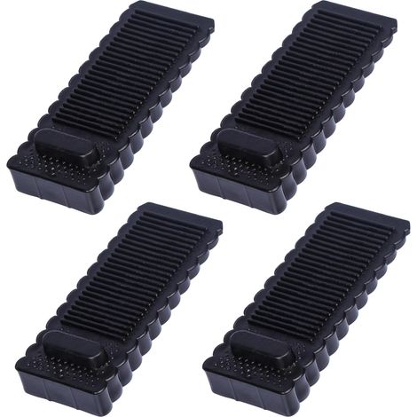 4er-set Schwarze, Rutschfeste Und Langlebige Türstopper (9,5 X 4 X 1,4 Cm), Stapelbar, Geeignet Für Alle Bodenarten