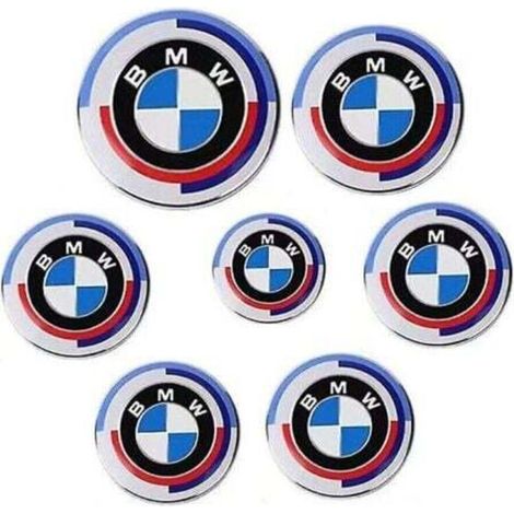 Geeignet Für Das 7-teilige Bmw-autologo, Exklusives Limitiertes Logo Zum 50. Jubiläum Für Vorne Und Hinten