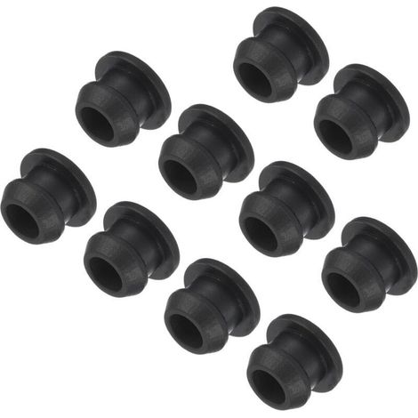 10 Stück Silikon-stopfen Mit Druckverschluss, 8 Mm Durchmesser, Runde Abdeckkappen Aus Gummi Für Wandpaneele, Küche, Dichtungsstopfen, Schwarz