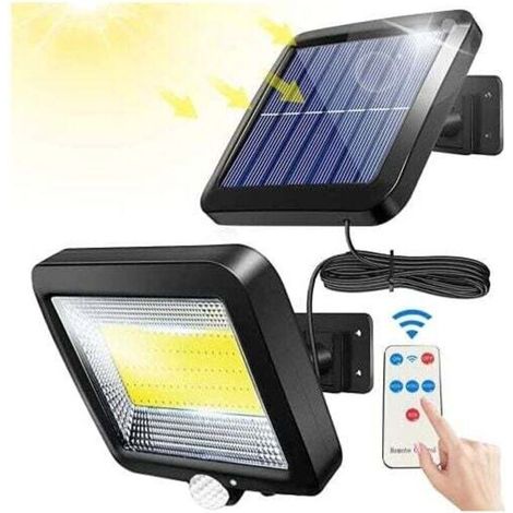 Ulisem Solarleuchte Für Außen Mit Fernbedienung, Wasserdichter Bewegungsmelder, 100 Led, Leistungsstarke Wasserdichte Ipx65 Solar-außenleuchte Für Garagentor Und Garten
